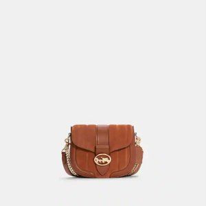 NEW! Georgie Saddle Bag With Linear Quilting